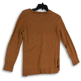 Mens Brown Long Sleeve V-Neck Regular Fit Pullover Sweater Size Medium alternative image