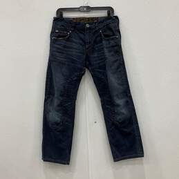 Armani Exchange Mens Blue Denim Medium Wash Straight Leg Jeans Size 30
