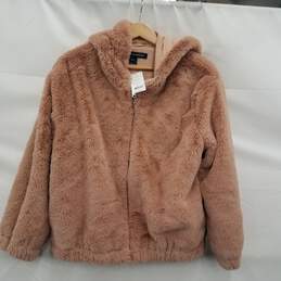 French Connection Arabella Faux Fur Hood Jacket NWT Size 12