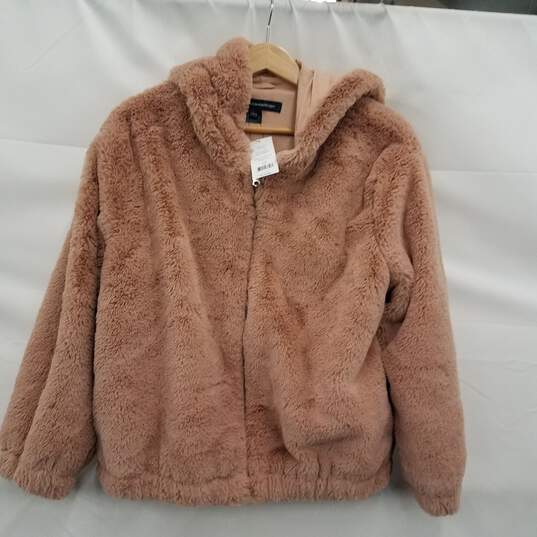 French Connection Arabella Faux Fur Hood Jacket NWT Size 12 image number 1