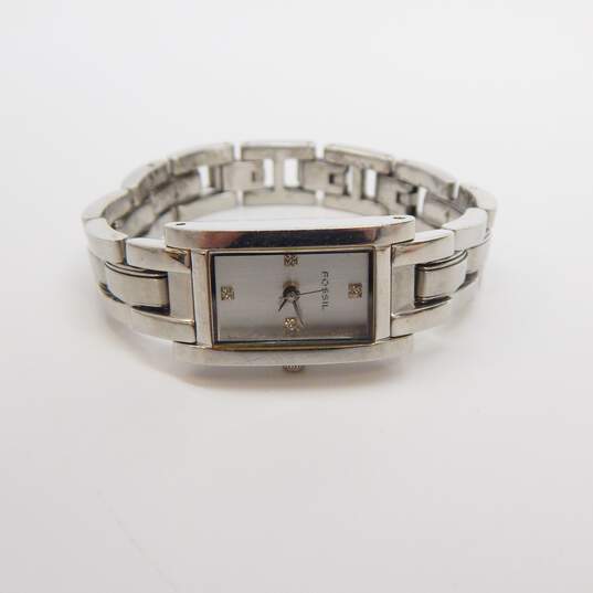 Fossil & Grenen Denmark Silver Tone Women's Analog Wristwatches 121.8g image number 4