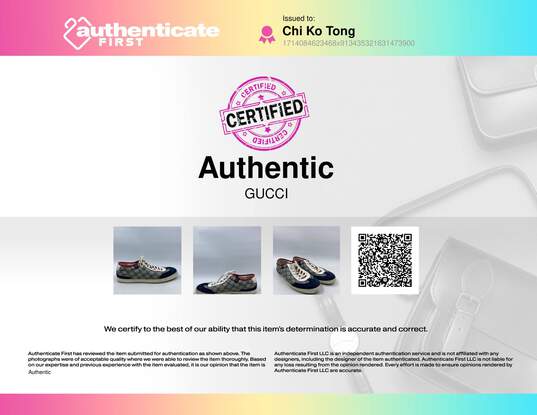 Gucci Multicolor Sneaker Casual Shoe Men 9 image number 8