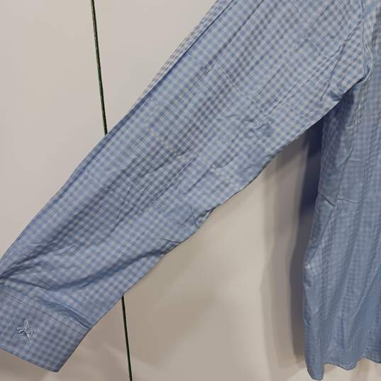 Eric Sana Blue Button Up Shirt Men's Size 18.5/46 image number 3