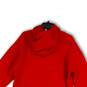 Mens Red Long Sleeve Kangaroo Pockets Stretch Pullover Hoodie Size Large image number 4