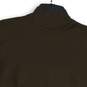 Jones New York Womens Brown Ribbed Mock Neck Short Sleeve Pullover Sweater Sz L image number 3