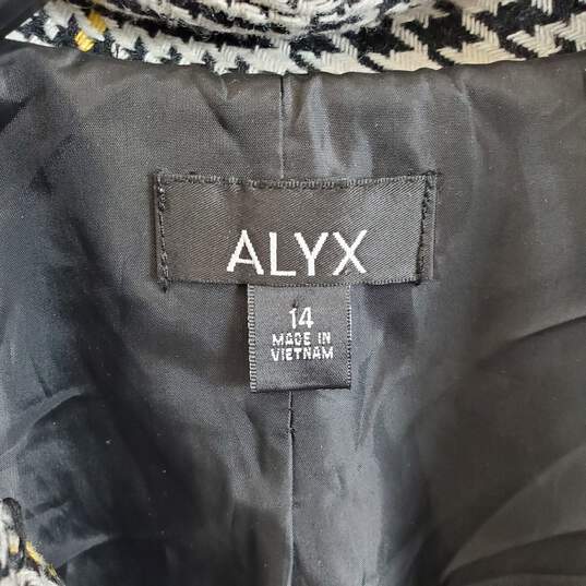ALYX Women White/Black Pattern Wool Coat z 14 image number 3