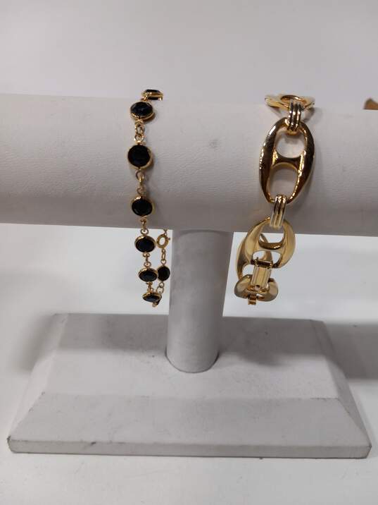 5pc Gold & Black Jewelry Bundle image number 3