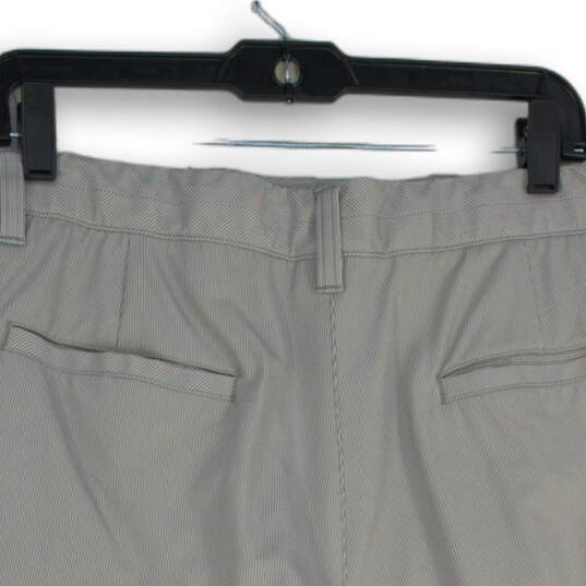 Mens Gray Flat Front Slash Pocket Stretch Golf Chino Shorts Size 38 image number 4