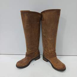 Steve Madden Women's BUCKEYEE Brown Soft Leather Knee-High Boots Size 8 alternative image