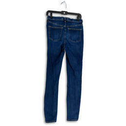 Womens Blue Dark Wash Mid-Rise Modern Straight Leg Denim Jeans Size 25 alternative image