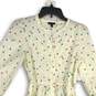 NWT Talbots Womens Multicolor Floral 3/4 Sleeve Tie-Waist Shirt Dress Size 10P image number 3