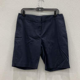 NWT Womens Celia Blue Flat Front Slash Pocket Casual Bermuda Shorts Size 10