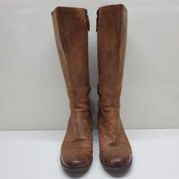 Teva Women's Leather Tall Brown Heeled Boots Size 10