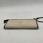 Womens Blue Gray Canvas Inner Pockets Leather Strap Zip Wristlet Wallet image number 3