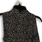NWT Womens Black White Zebra Print Sleeveless Wrap Blouse Top Size Small image number 4