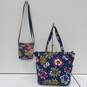 Vera Bradley Floral Pattern Tote & Crossbody Handbag Bundle image number 2