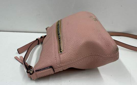 Kate Spade Pink Pebbled Leather Zip Crossbody Bag image number 5