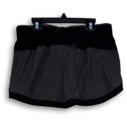 Womens Black Gray Elastic Waist Zip Pocket Pull-On Athletic Shorts Size M alternative image