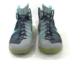 Nike 2014 Hyperdunk Magnet Grey Turquoise Men's Shoe Size 12
