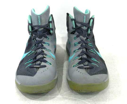 Nike 2014 Hyperdunk Magnet Grey Turquoise Men's Shoe Size 12 image number 1