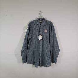 NWT Mens Check Classic Fit Collared Long Sleeve Button-Up Shirt Size XL