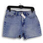 NWT Womens Blue Denim Medium Wash High Rise Girlfriend Shorts Size 4/27 P image number 1