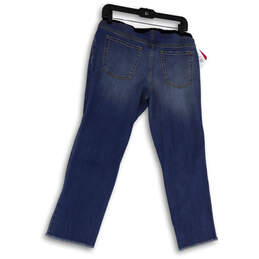 NWT Womens Blue Medium Wash Stretch Pockets Denim Straight Jeans Size 8 alternative image