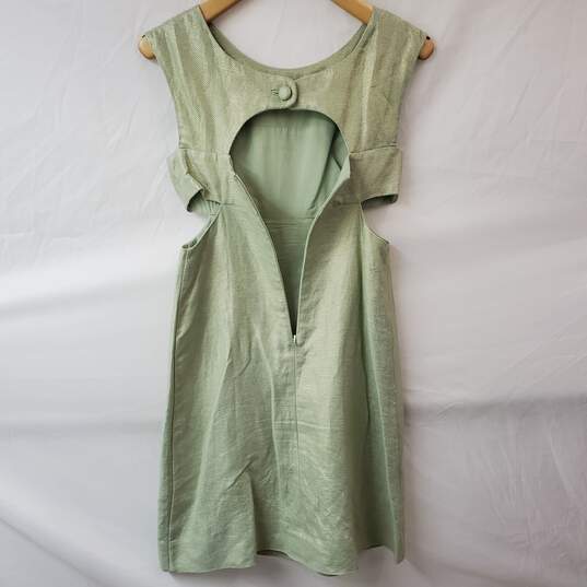 Maeve Sleeveless Shiny Green Midi Dress Women's 0 image number 3