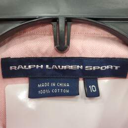 Ralph Lauren Women Pink Button Up Shirt Sz 10