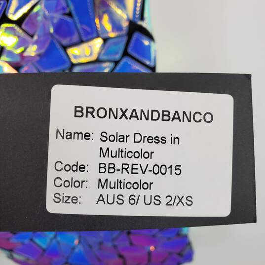 Bronx & Banco Women Multicolor Holographic Dress XS NWT image number 5
