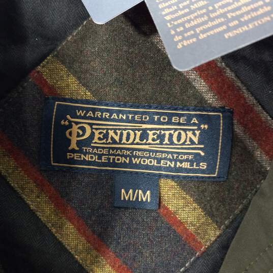 Pendleton Men's Mount Hood Green Plaid Wool Blend Flannel Shirt Jacket Sz M NWT image number 3