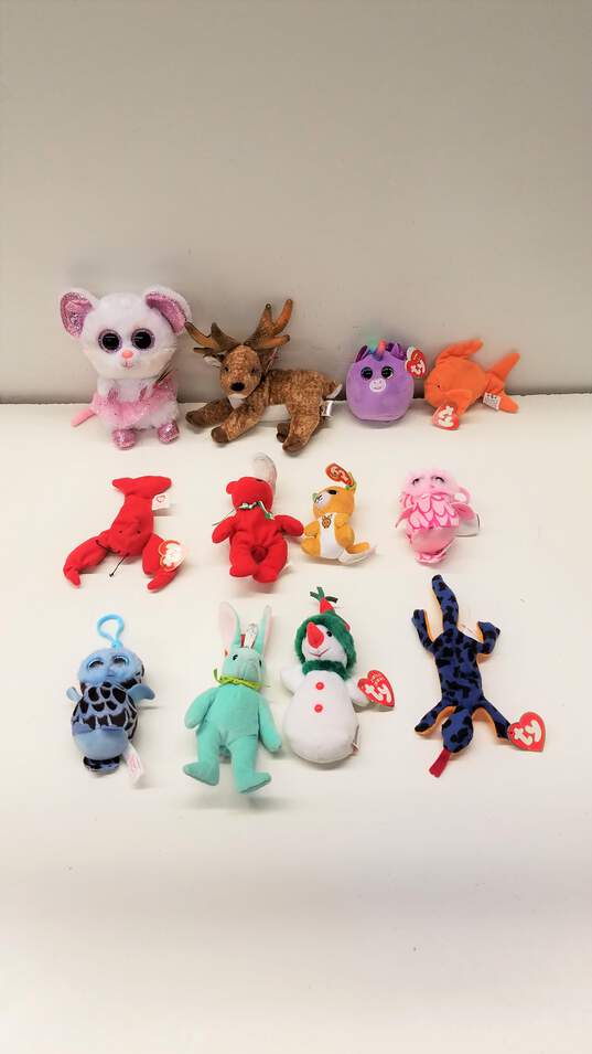 Lot of 12 Assorted TY Beanie Babies image number 1