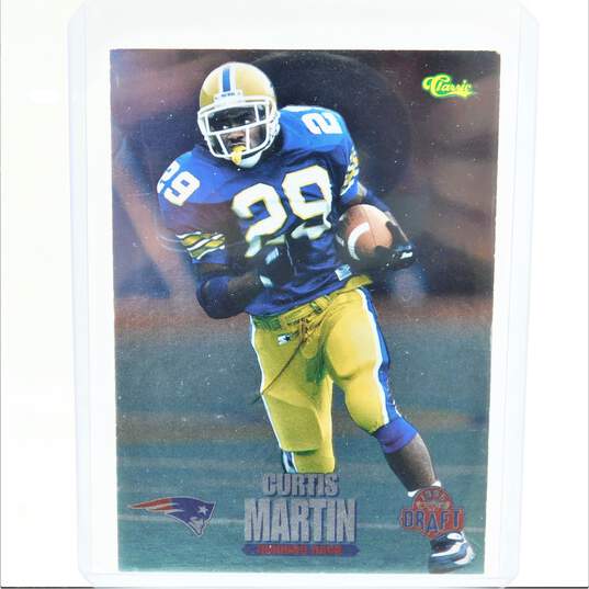 1995 HOF Curtis Martin Classic NFL Draft Rookie Silver NE Patriots image number 1