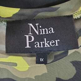 Nina Parker Women Green Mesh Shirt Sz 1X NWT alternative image
