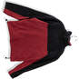 Mens Red Black Long Sleeve Mock Neck 1/4 Zip Pullover Sweater Size Large image number 2