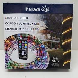 Paradise 18ft. LED Rope Light and Remote IOB Powers ON