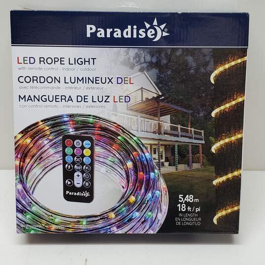 Paradise 18ft. LED Rope Light and Remote IOB Powers ON image number 1