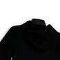 Womens Black Long Sleeve 1/4 Zip Modern Pullover Hoodie Size Large image number 4