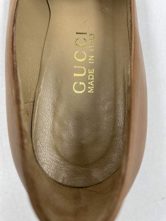 Authentic Gucci Bamboo Tan Loafers W 5.5B image number 8