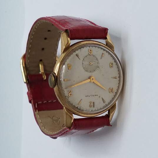 Hamilton 14k Gold Vintage Automatic Manual Watch 29.6g image number 5