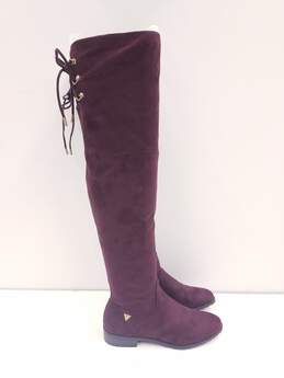 Guess Shellie Over the Knee Pull on Boots Wine 6 alternative image