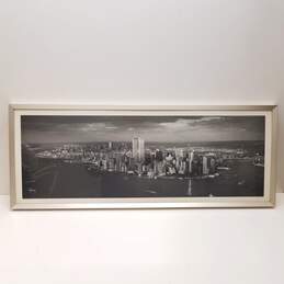 Framed Black & White Print of the New York City Skyline by Rick Anderson Dated 2000