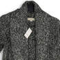 NWT Womens Gray Black Heather Knitted Open Front Cardigan Sweater Size XS image number 3