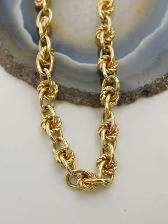 14K Yellow Gold Fancy Link Chain Bracelet 14.5g image number 5