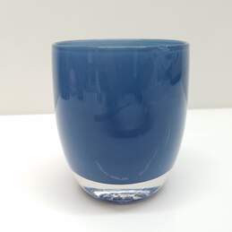 True Blue Art Glass Votive Candle Holder alternative image