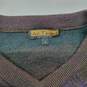 Long Sleeve Pullover V-Neck Extra Fine Wool Sweater Size L image number 3