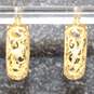 14K Yellow Gold Filigree Hoop Earrings - 2.82g image number 2