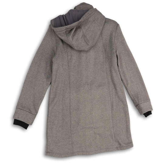 NWT Womens Gray Heather Long Sleeeve Hooded Full-Zip Jacket Size XL image number 4