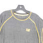 Mens Grey Short Sleeve Round Neck Activewear Pullover T Shirt Size Large image number 3