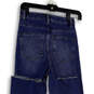 NWT Womens Blue Medium Wash Pockets Raw Hem Denim Skinny Leg Jeans 25/36 image number 4